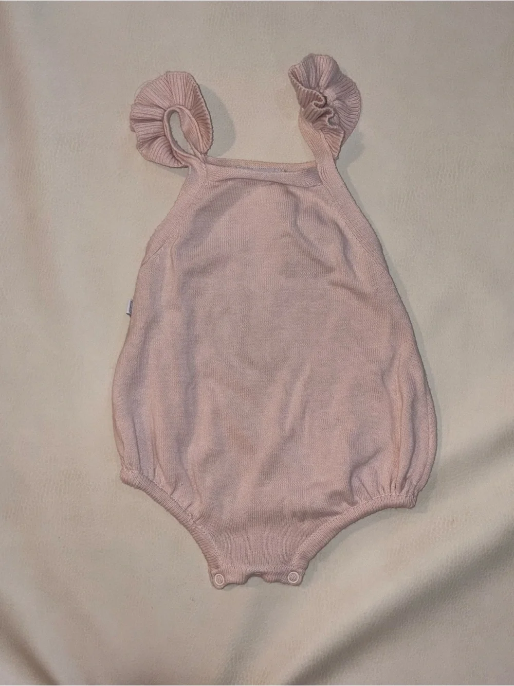 Elegant Baby Fawn Pink Deer Knit One-Piece Romper for Kids